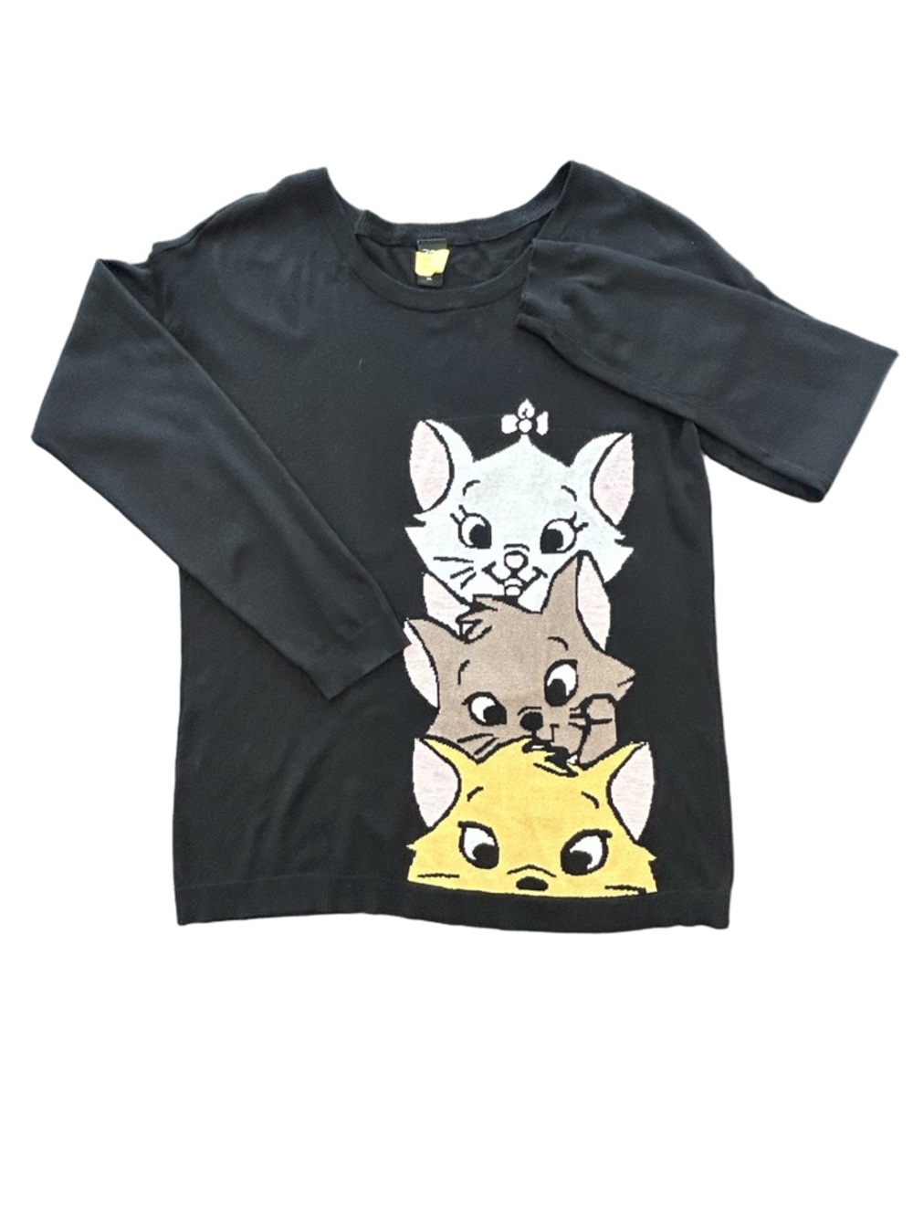 BoxLunch Exclusive Disney The Aristocats  kittens whimsical crewneck sweater XL - Picture 3 of 7